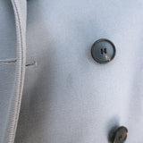 Christian Dior Double Breasted Vest Blue Tasar Silk Size 38