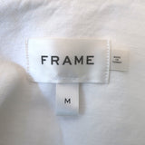 FRAME Denim Heart Jacket White Cotton Size Medium NEW