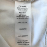 FRAME Denim Heart Jacket White Cotton Size Medium NEW