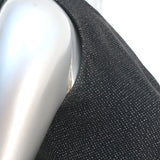 Lanvin Pleated-Side Dress Black Dotted Stretch Jersey Size 38 Sleeveless Sheath