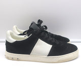 Valentino Fly Crew Low Top Sneakers Black Suede Size 39