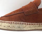 Hermes Trip Espadrilles Marron Teck Suede Size 42
