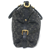 Louis Vuitton Neo Cabby GM Bag Black Leather-Trim Monogram Denim