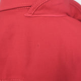 Valentino Rosette Collared Shirt Red Stretch Cotton Size 42 Long Sleeve Top