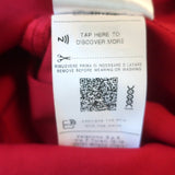 Valentino Rosette Collared Shirt Red Stretch Cotton Size 42 Long Sleeve Top