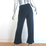 Alo Yoga cashmere v-neck sweater and flared pants set in navy, authentic pre-owned luxury with gently worn finish