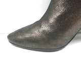 Saint Laurent Lou Ankle Boots Bronze Metallic Textured Leather Size 40.5