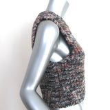 FRAME Shrunken Sweater Vest Purple Marled Knit Size Small