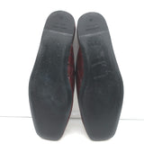 Balenciaga Cosy BB mules in burgundy croc-embossed leather, authentic pre-owned luxury pair, gently worn, size 36
