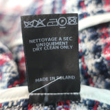 Isabel Marant Etoile Fringed Tweed Jacket Nawell White/Navy Cotton-Blend Size 44