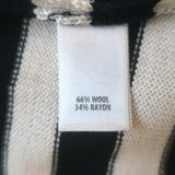 St. John Geometric Santana Knit Top Black/White Wool-Blend Size Petite