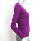 Etro V-Neck Sweater Purple Cashmere-Silk Size 38