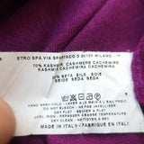 Etro V-Neck Sweater Purple Cashmere-Silk Size 38