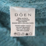 Doen Adriana sweater vest, blue minthe alpaca-blend pointelle knit, gently pre-owned, authentic luxury, size M