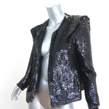 IRO Waklyn Sequin Open-Front Jacket Black Size 42