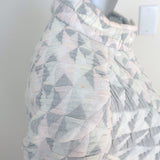 IRO Quilted Moto Jacket Otavia White/Gray Cotton-Blend Jacquard Size 42