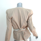 Isabel Marant Tie Waist Jacket Beige Cotton Size 40