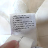 Chloe Open-Front Jacket Cream Embellished Cotton-Blend Size 40