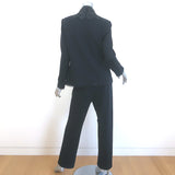 St. John Evening Beaded Santana Knit Pant Suit Black Size 8