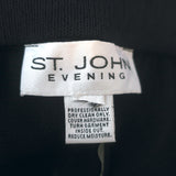 St. John Evening Beaded Santana Knit Pant Suit Black Size 8