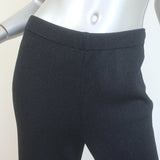 St. John Metallic Santana Knit Pull-On Pants Black Size Small
