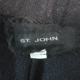 St. John Metallic Santana Knit Pull-On Pants Black Size Small