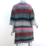 Chloe Striped Cardigan Sweater Multicolor Mohair-Blend Size Extra Small