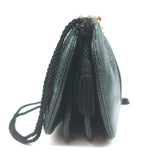 Judith Leiber Jeweled Clasp Small Snakeskin Crossbody Bag Dark Green