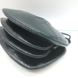 Judith Leiber Jeweled Clasp Small Snakeskin Crossbody Bag Dark Green