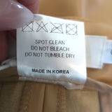 The Frankie Shop Manon Pleated Vegan Leather Shorts Beige Size Small NEW