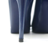 Yves Saint Laurent Platform Pumps Navy Patent Leather Size 37