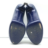 Yves Saint Laurent Platform Pumps Navy Patent Leather Size 37