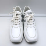 Hogan Interactive Glitter H Low Top Sneakers White Leather Size 34
