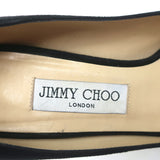 Jimmy Choo Peep Toe Platform Pumps Black Suede Size 37
