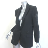Zadig & Voltaire Viva Rhinestone Star-Embellished Blazer Black Size 34