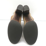 Brunello Cucinelli Lace-Up High Heel Boots Taupe Leather Size 40