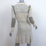 Ulla Johnson Roshan Long Sleeve Mini Dress Ivory Textured Knit Size Small