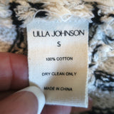Ulla Johnson Roshan Long Sleeve Mini Dress Ivory Textured Knit Size Small