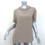 Joseph Rubin Short Sleeve Top Taupe Crepe de Soie Silk Size 38