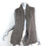 June Rabbit Fur Long Vest Gray Size Medium