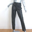 KHAITE Leather Straight Leg High Rise Pants Black Size 4
