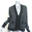 L'Agence Jinny Sequin Cardigan Black/Silver Metallic Knit Size Medium