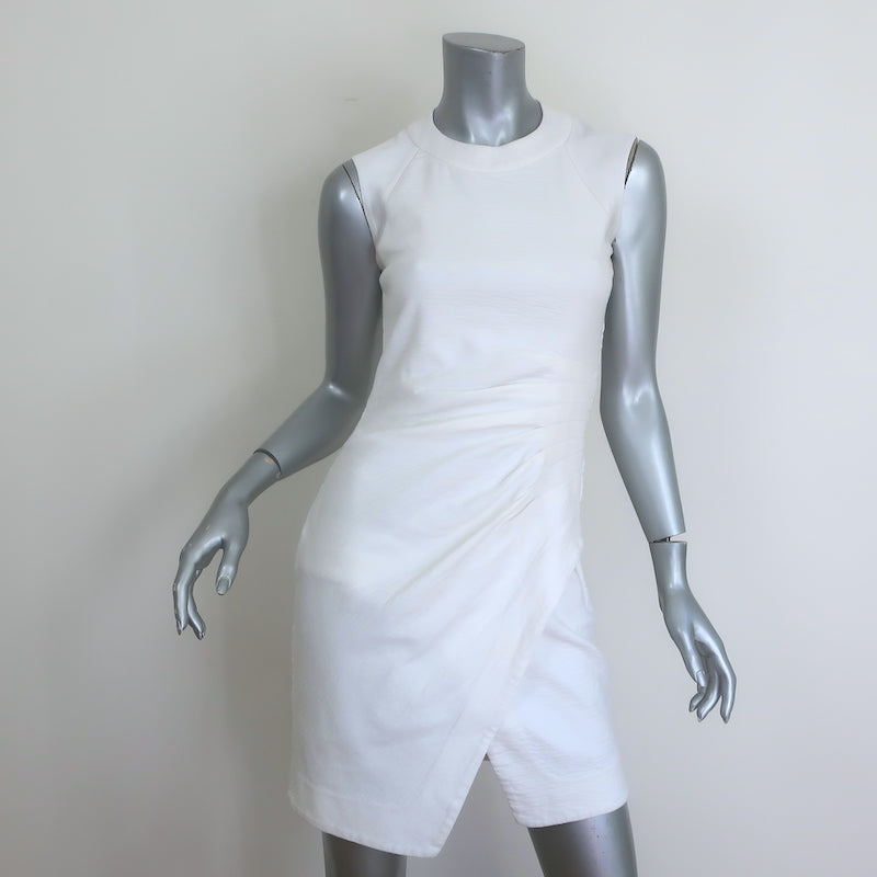 L'Agence Pleated-Side Sleeveless Mini Dress