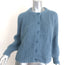 La Maille Sezane Emile Cardigan Summer Blue Ribbed Alpaca-Blend Size Extra Small