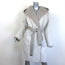 Louis Vuitton Reversible Signature Hooded Wrap Coat Taupe/Gray Monogram Size 36