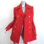 McQ Alexander McQueen Double Breasted Coat Red Wool-Cashmere Size 42