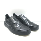 Rag & Bone Meli Laceless Brogue Sneakers Black Polished Leather Size 37