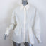 Rohe Sculptural Pleated Shirt Cream Wool-Blend Size 40 Long Sleeve Top NEW
