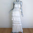 STAUD Sorrento Ruffled Crocheted Maxi Dress White Cotton-Blend Size Medium NEW