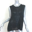 Saint Laurent Chain-Embellished Open Side Tank Top Black Silk Jersey Size Small